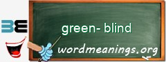 WordMeaning blackboard for green-blind